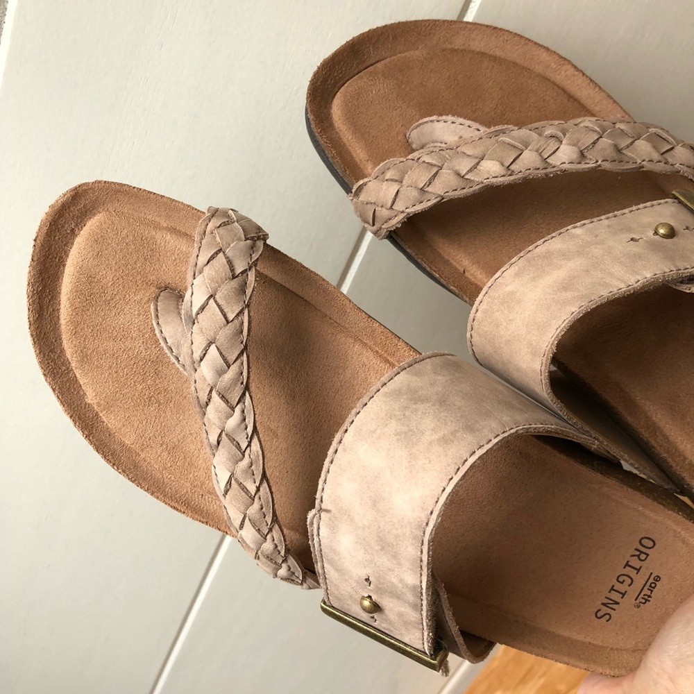 * EARTH ORIGINS Stone Braided Adjustable Strap Thong Women’s size 10 Sandals - Picture 4 of 11